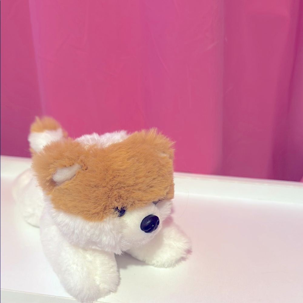 Adorable White and Brown Plush Toy